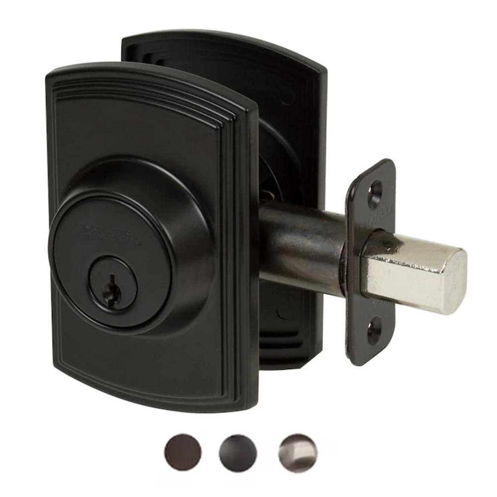Satin Nickel Single Cylinder Deadbolt with Universal Handing