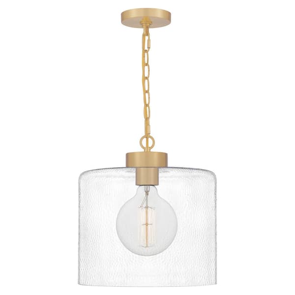 Abner 1-Light Aged Brass Mini Pendant
