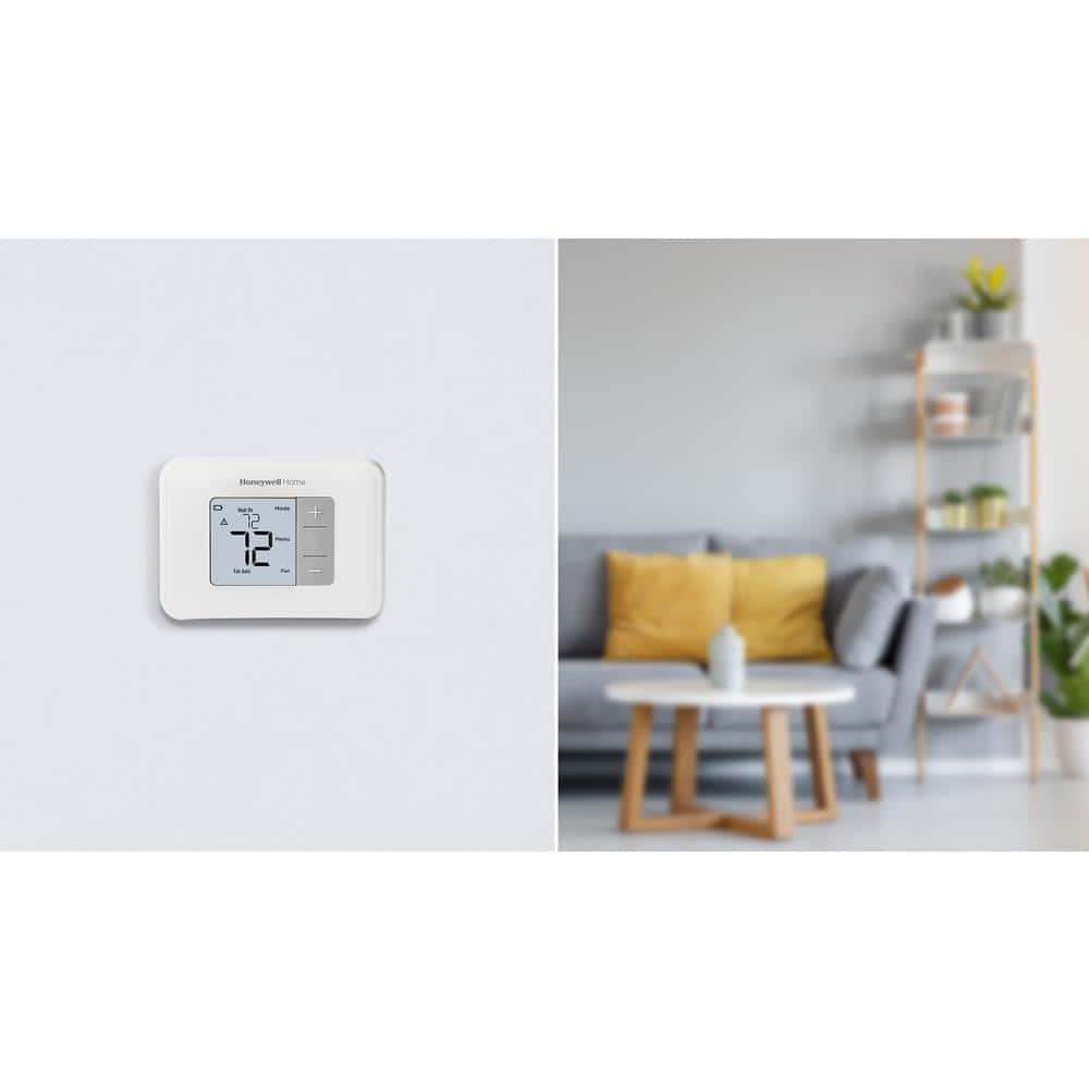 White Digital Non-Programmable Thermostat with Backlit Display