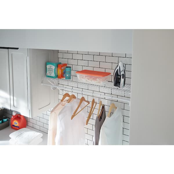 ClosetMaid Style+ 48 in. W White Top Shelf Kit 2094 - The Home Depot