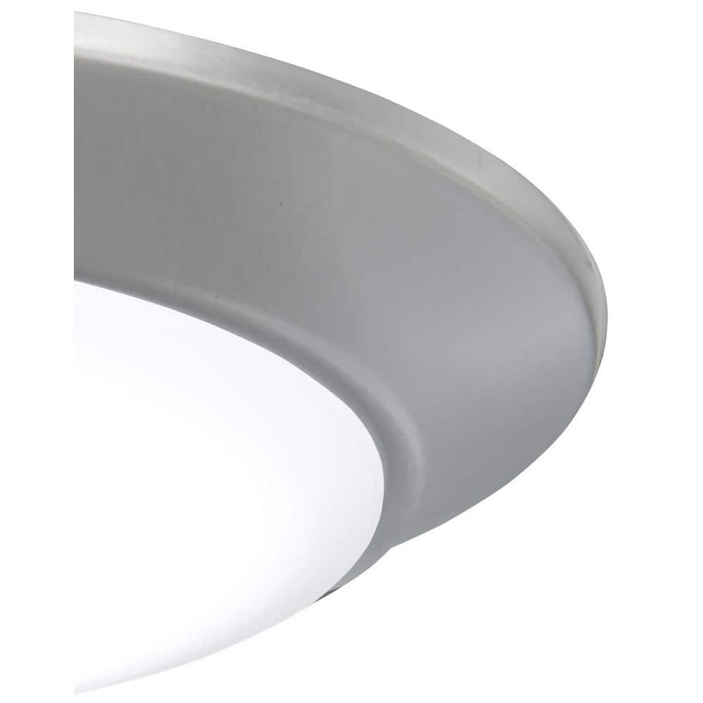 Contemporary Brushed Nickel LED Flush Mount Light 7.5"
