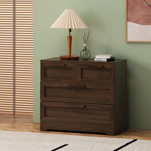 Byson 4-Drawer Walnut Wide Dresser