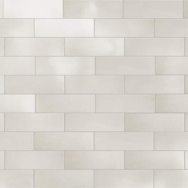 Merola Tile Coco Glossy Cloud White 2 in. x 5-7/8 in. Porcelain Wall Tile (5.94 sq. ft./Case)