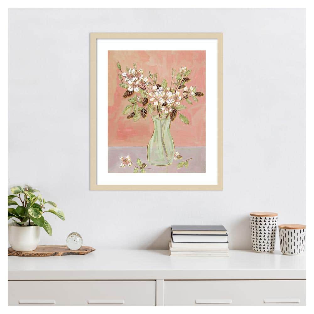 Here Comes the Bloom II Svelte Natural Framed Wall Art Print