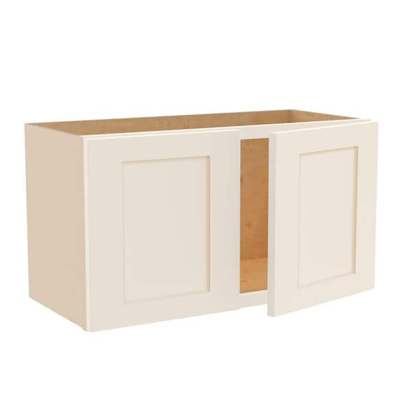 Home Decorators Collection Newport 24 in. W x 24 in. D x 15 in. H Assembled Plywood Wall Bridge Kitchen Cabinet in Blended Cream with Soft Close