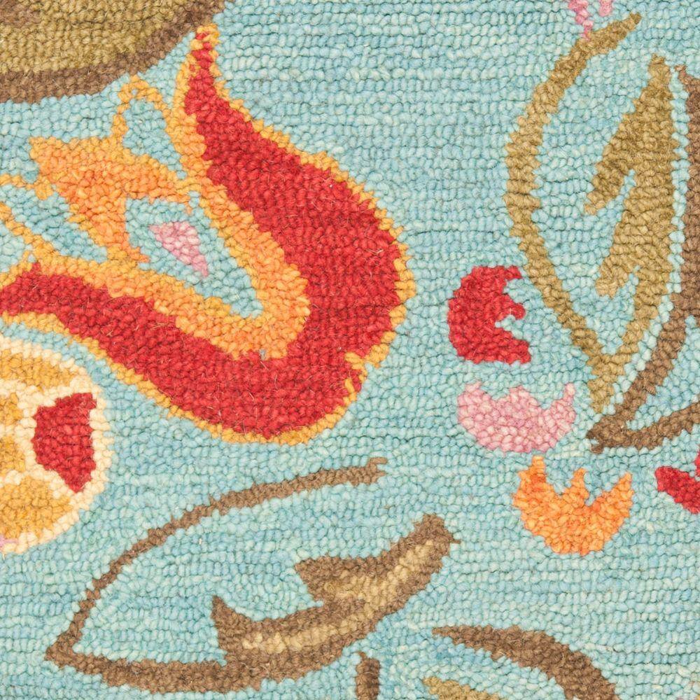 Blossom Blue Floral Hand-Tufted Wool Area Rug, 3' x 5'