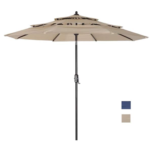 Willit 9 ft. Aluminum Sturdy Construction Outdoor Outdoor Market Patio Umbrella in Beige
