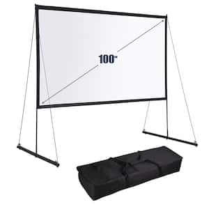 100 in. Diagonal Portable Detachable Projector Screen with Stand