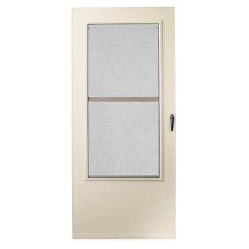 EMCO 200 Series 36 in. x 80 in. Almond Universal Triple-Track Storm Door with Black Hardware E2TT-36AL