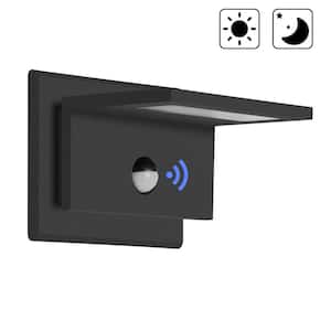 Dark Gray Modern Integrated LED Exterior Outdoor Motion Sensor Porch Light Outdoor Wall Light Fixture Wall Sconce