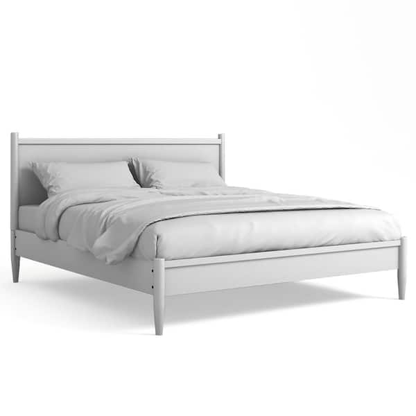 Furniture of America Mackie White Wood Frame Queen Platform Bed