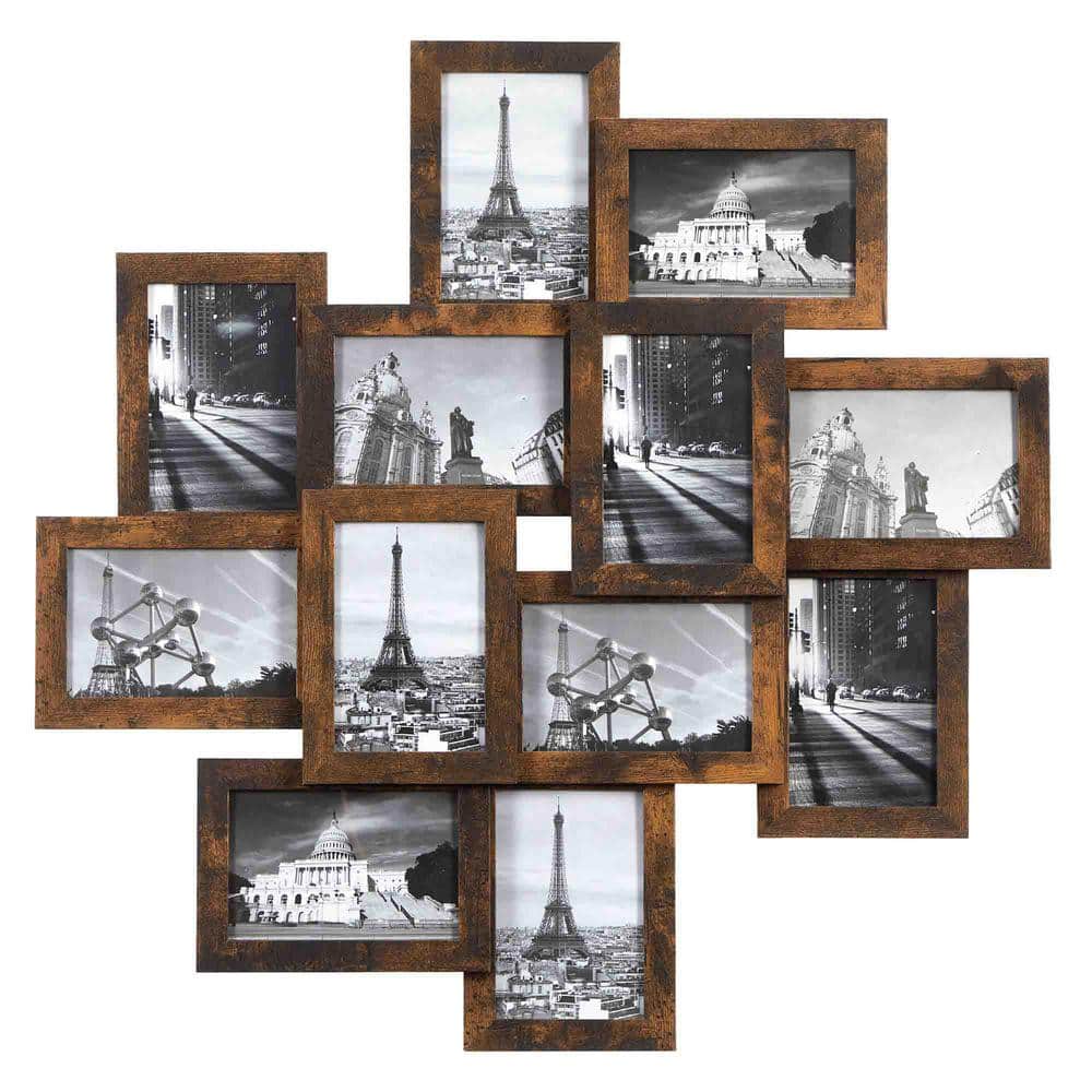SONGMICS 4x6 Collage Picture Frames, Family Photo Collage Frame Set of 4  for Wall Decor, Glass Front, Wall Hanging or Tabletop, White