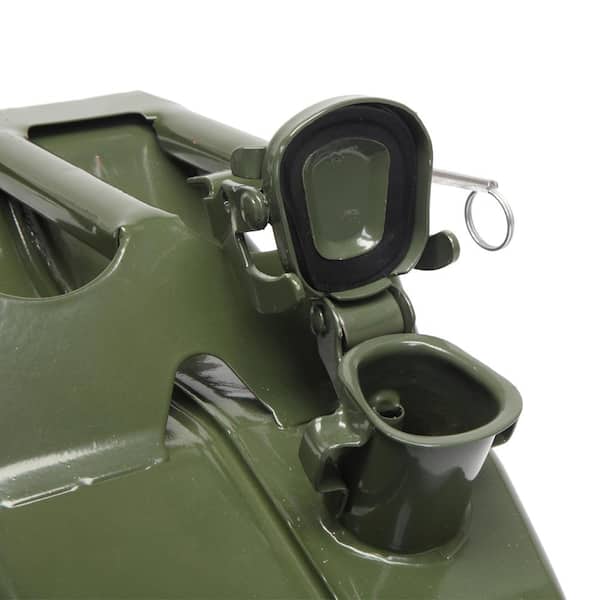 Jerry Can - 10 Liter, Metal, Green NATO Spec, Made in Europe