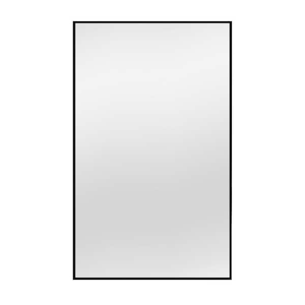Unbranded 51 in. W x 31 in. H Rectangular Framed Wall Bathroom Vanity Mirror in Black