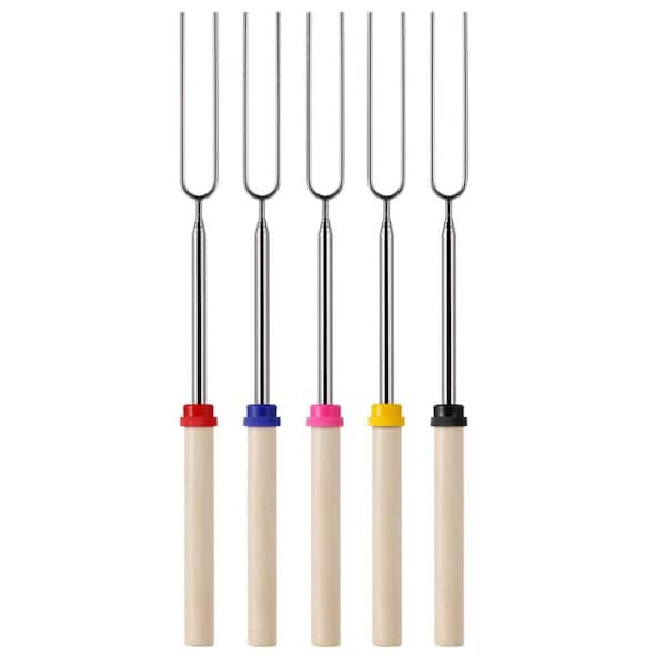 32 in. Marshmallow Roasting Sticks for Marshmallow Toasting, Campfire, Camping, Hotdog, Bonfire, and Grill (5-Pack)