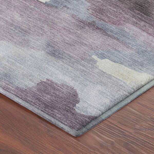Mayfield Premium Machine Washable Abstract AMF2259 Plum 10 ft. x 14 ft. Area Rug