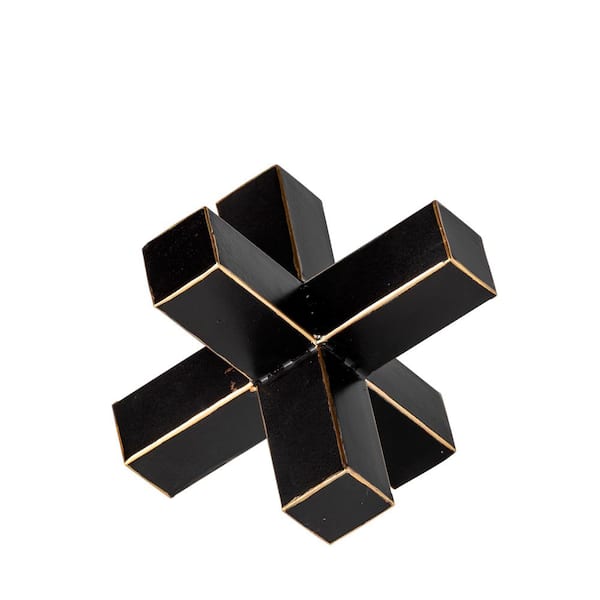 Mercana Abel (Small) 8 in. L x 7 in. W Black Metal Jack with Gold Accents