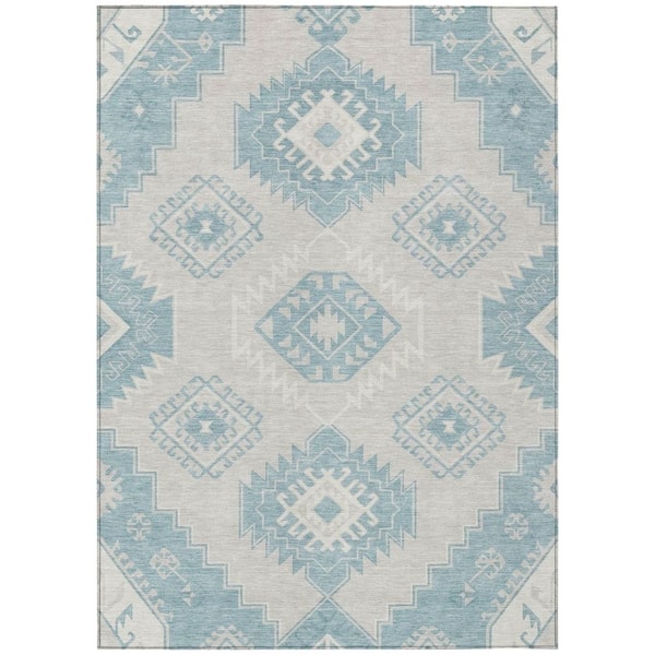 Chantille Machine Washable Indoor/Outdoor Abstract ACN3011 Tin 5 ft. x 7 ft. 6 in. Area Rug