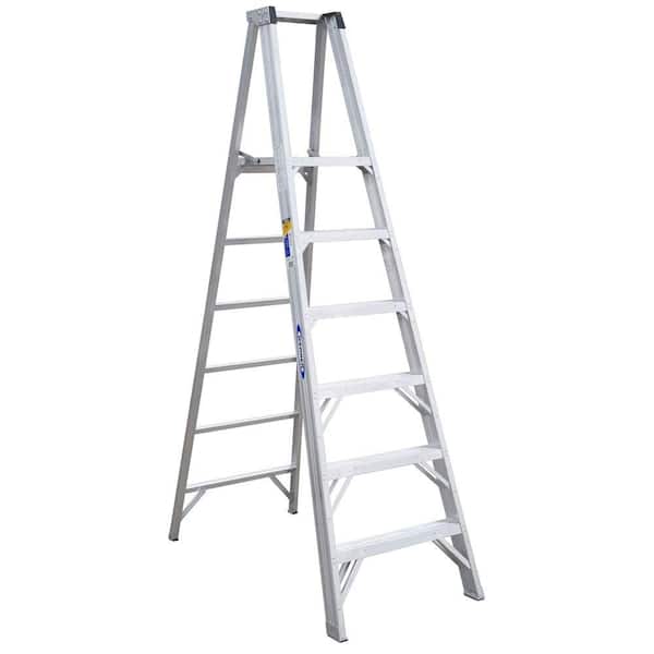 Werner 6 ft. Aluminum Platform Step Ladder with 300 lb. Load Capacity Type IA Duty Rating