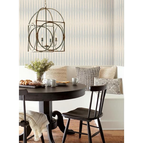 Handloom Baby Blue Paper Peel & Stick Repositionable Wallpaper Roll (Covers 34 Sq. Ft.)