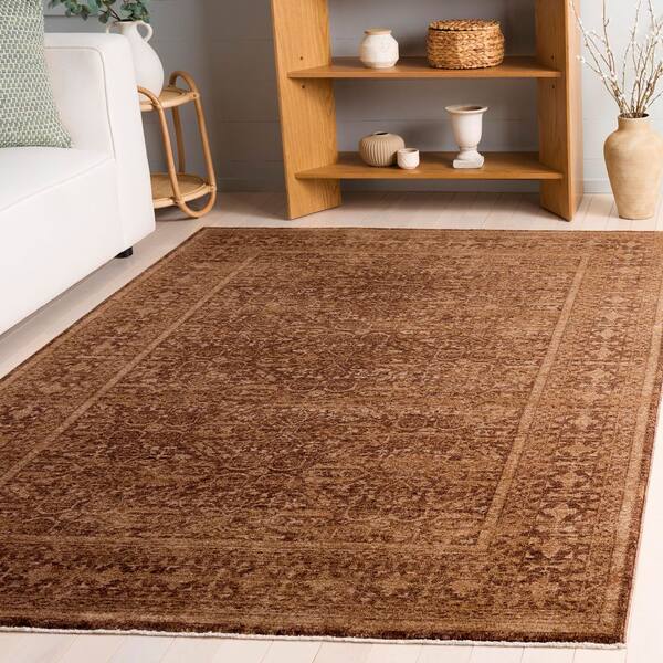 Vintage Overdye 4 x 6 Brown Persian Area Rug