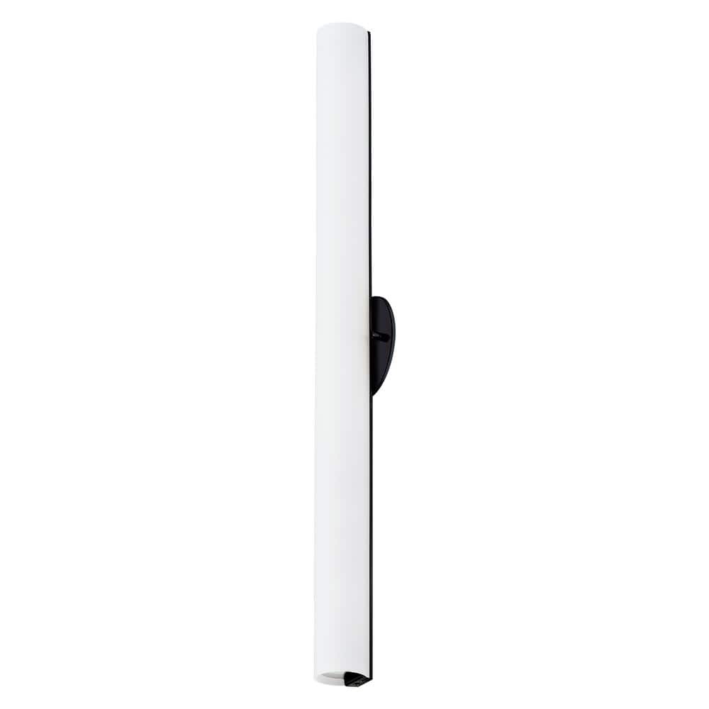 32" Black Cylinder Dimmable Direct Wired Sconce