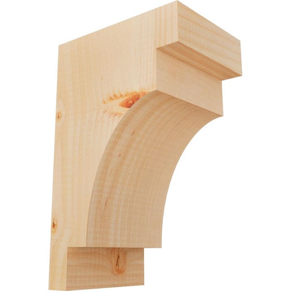Ekena Millwork 5-1/2 in. x 8 in. x 12 in. Douglas Fir Mediterranean Smooth Corbel