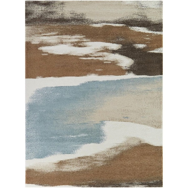 Tiselius Brown 5 ft. 3 in. x 7 ft. Abstract Area Rug