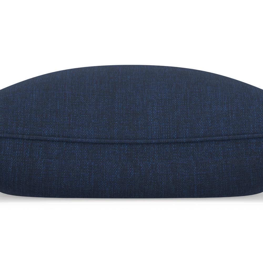 Indigo Blue Square Outdoor Accent Throw Pillow Set