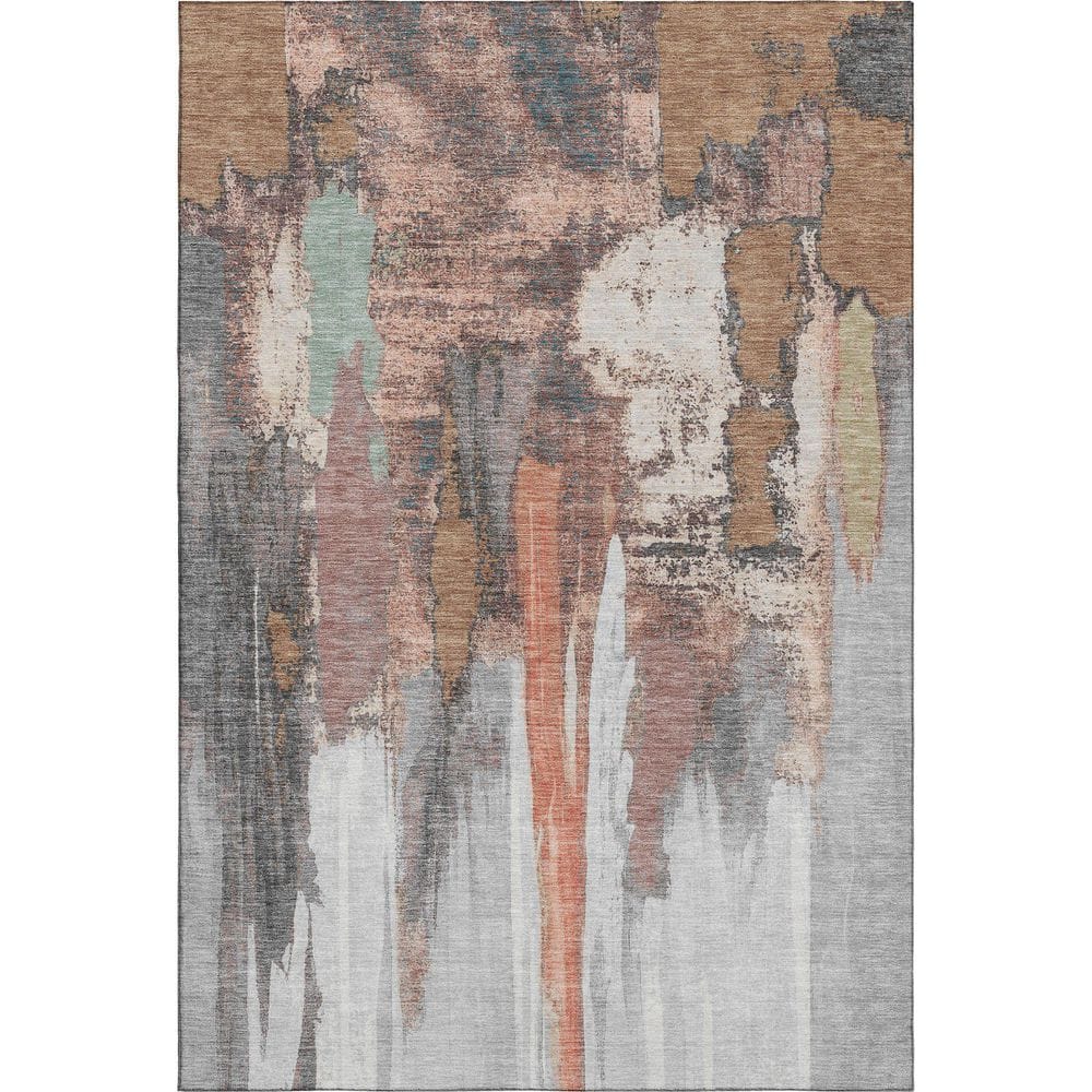 Mayfield Premium Machine Washable Abstract AMF1979 Terracotta 10 ft. x 14 ft. Area Rug price history on PriceWatchPro