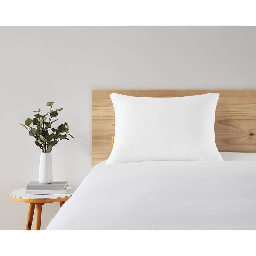 White Memory Foam Hybrid Soft Bed Pillow with Zipper Closure