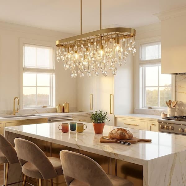 Savoy House Livorno 36 in. W x 15 in. H 8-Light Noble Brass with