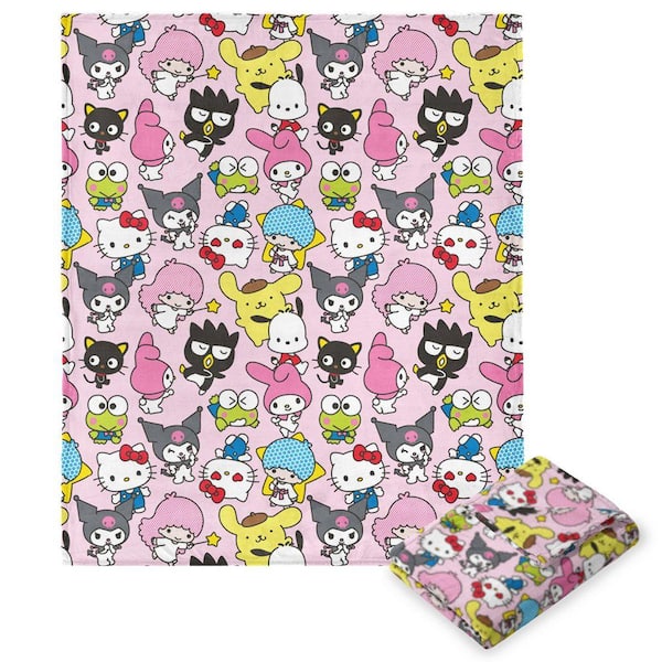 Sanrio Hello Kitty Rainbow Magic Silk Touch Throw Blanket 50x70 Inches