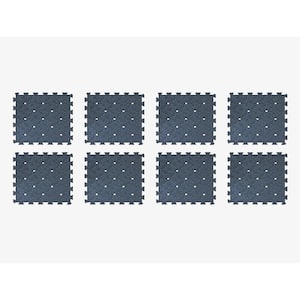 A1HC Puzzle Interlocking Tiles Mat Black 18 in. W x 18 in. L Rubber Exercise/Gym Flooring Workout (8-Tiles/18 sq. ft.)