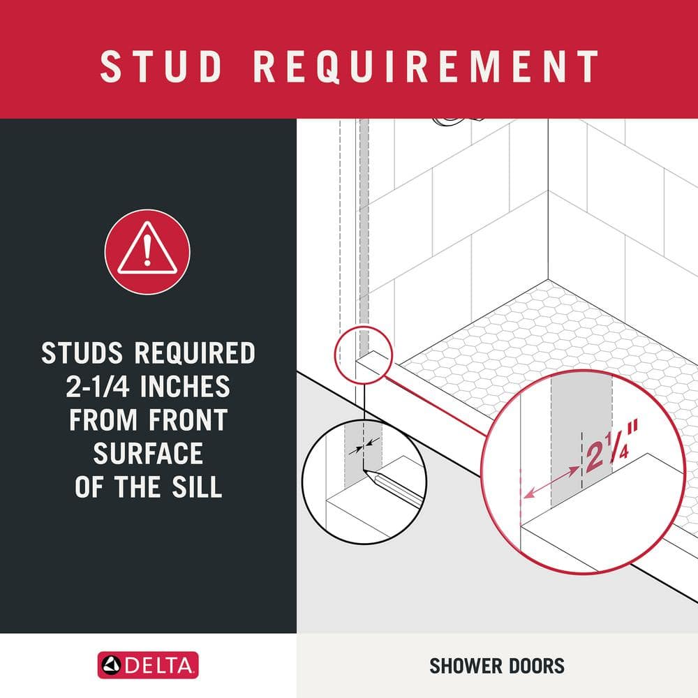 Paxos Frameless Chrome Sliding Shower Door with Clear Glass