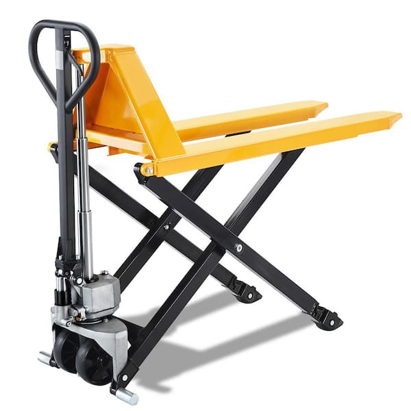 APOLLOLIFT 2,200 lbs. 31.5 in. High Lift Manual Pallet Jack with 45 in. x 21 in. Fork Size Hydraulic Scissor Pallet Truck