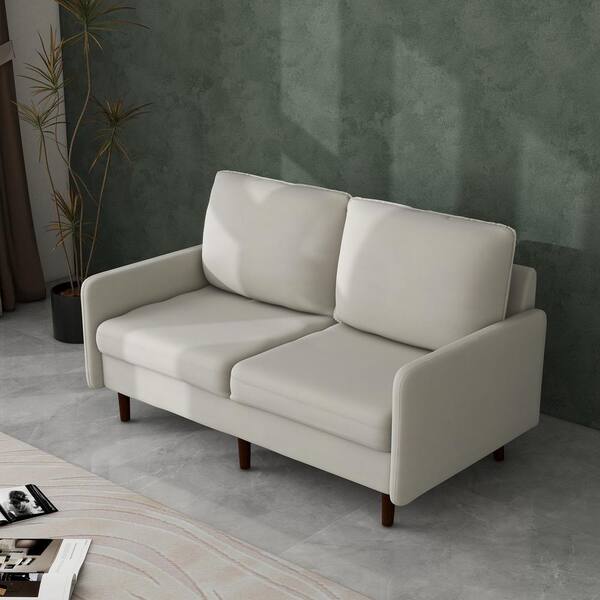 Uixe 56.88 in. Straight Arm Velvet Upholstered Rectangle 2 Uixe 56.88 in. Straight Arm Velvet Upholstered Rectangle 2
