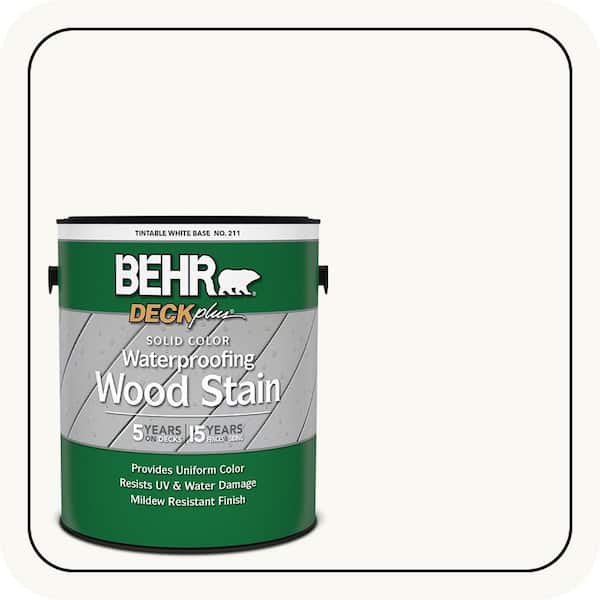 1 gal. White Base Solid Color Waterproofing Exterior Wood Stain