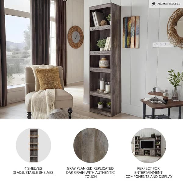 Signature DESIGN BY ASHLEY Wynnlow 71.97 in. Tall Gray Wood 4 