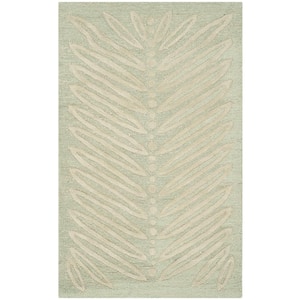 Martha Stewart Milk Pail Green Doormat 3 ft. x 4 ft. Chevron Area Rug