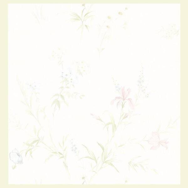 Brewster 56 sq. ft. Lilac Wallpaper