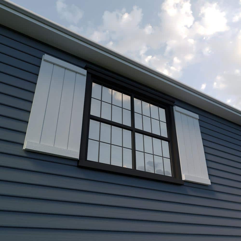72" Tan Faux Wood Board and Batten Shutters