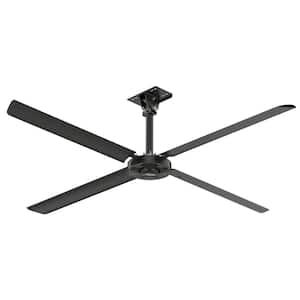 XP 10 ft. 110-Volt Single Phase HVLS Industrial Indoor Anodized Black Shop Ceiling Fan with Wall Control