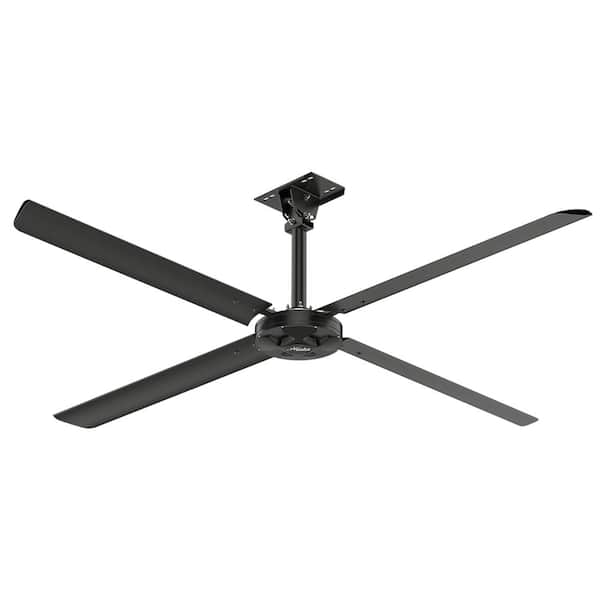 Hunter Industrial XP 10 ft. 110-Volt Single Phase HVLS Industrial Indoor Anodized Black Shop Ceiling Fan with Wall Control