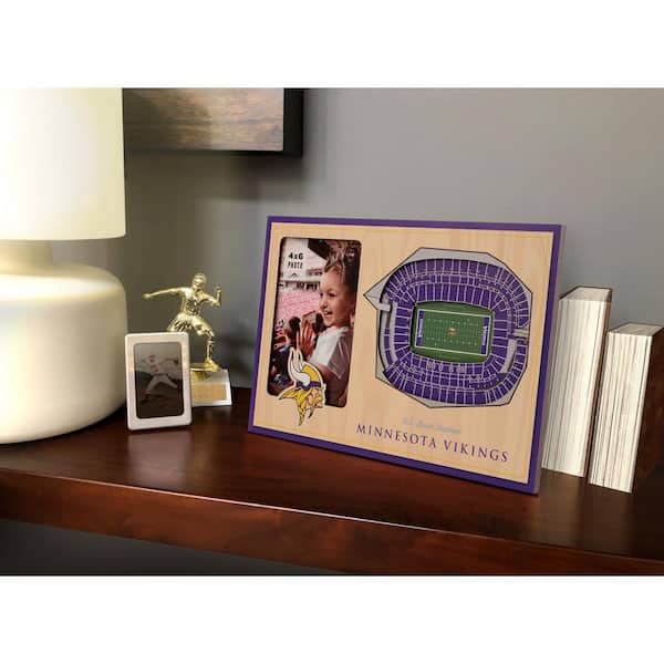 NFL Minnesota Vikings Team Colored 3D StadiumView with 4 in. x 6 in. Picture Frame