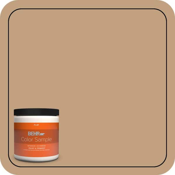BEHR PREMIUM PLUS 8 oz. #S280-4 Real Cork Flat Interior/Exterior Paint & Primer Color Sample