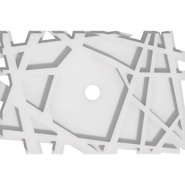 Ekena Millwork 1 in. P X 12 in. W X 8 in. H X 1 in. ID Novo Architectural Grade PVC Contemporary Ceiling Medallion