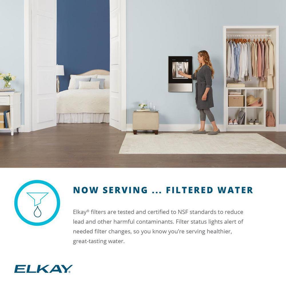 Aspen White Built-in Filtered Water Dispenser with Stainless Steel Front