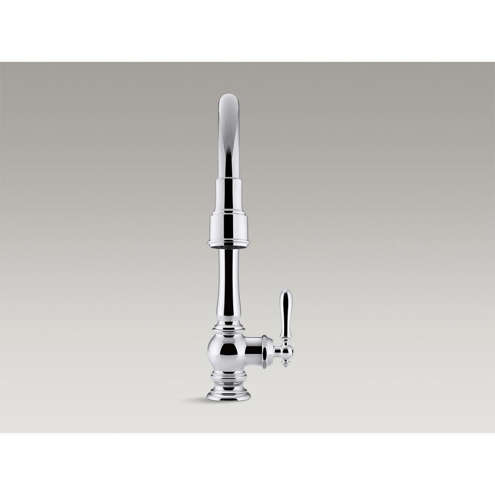 Polished Chrome Pull Down Single Handle Kitchen Faucet