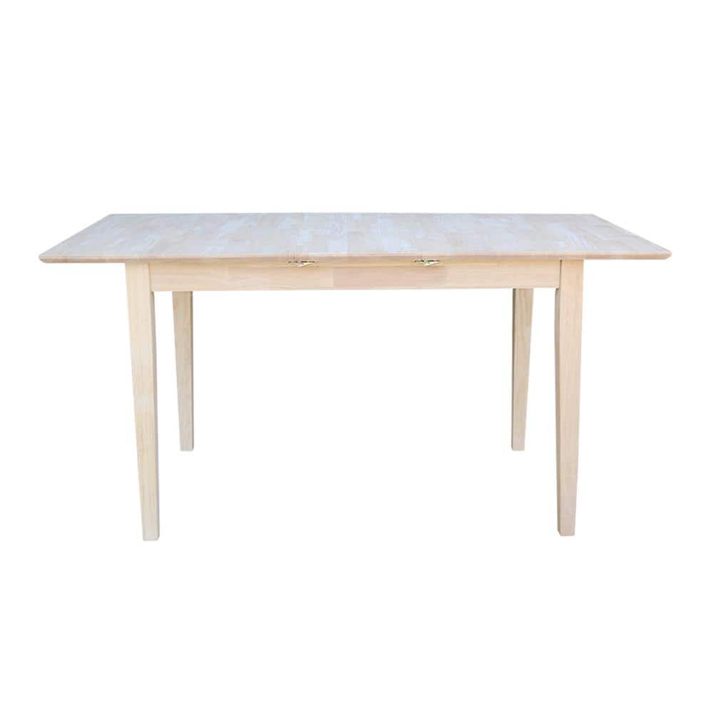 Farmhouse Chic Extendable Solid Wood Dining Table in Natural Finish
